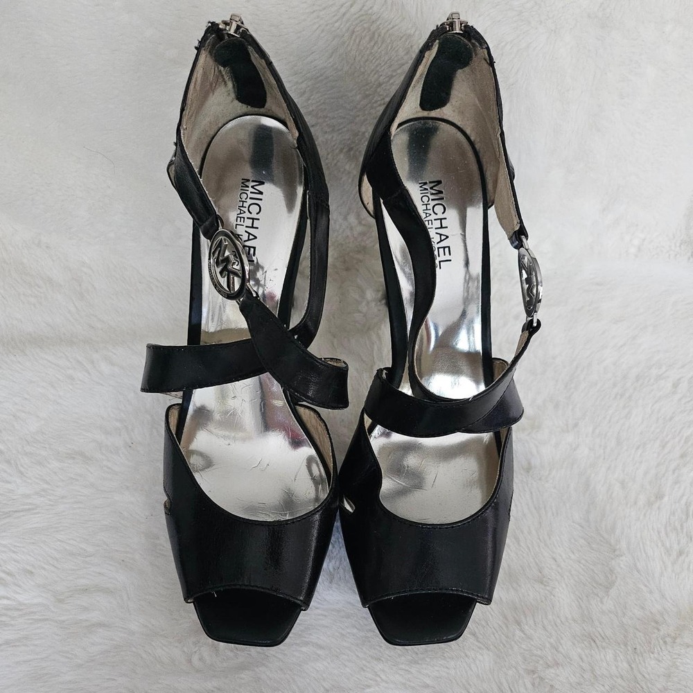 Vintage MICHAEL Michael Kors Black strappy peep toe pump - Picture 2 of 7